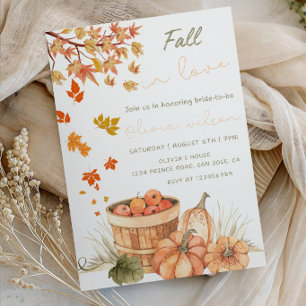 Invitation Fête de mariage - Mariée rustique d'automne