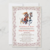 Invitation Fête de mariage médiéval Renaissance Chevalière (Devant)