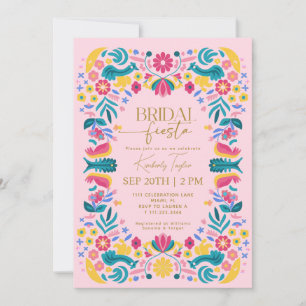 Invitation Fête de mariage mexicaine rose Enterrement de vie