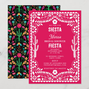 Invitation Fête de mariage Mexicaine Traditionnelle Florale