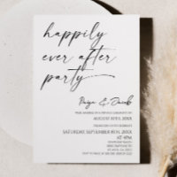Fête de Mariage Minimaliste Happily Ever After