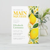 Invitation Fête de mariage Modern Lemon Main Squeeze (Debout devant)