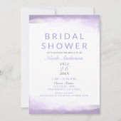 Invitation Fête de mariage moderne aquarelle eau lavande viol (Devant)