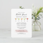 Invitation Fête de mariage moderne avec écriture Cocktail (Debout devant)