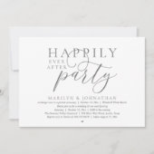 Invitation Fête de Mariage Moderne et Éternelle Fuite Amoureu (Devant)