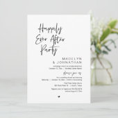 Invitation Fête de Mariage Moderne, Happily Ever After (Debout devant)