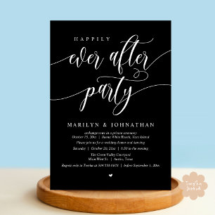 Invitation Fête de Mariage Moderne Mariage en Elopement "Heur