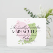 Invitation Fête de mariage Moderne Pink Lemonade Citron Vert (Debout devant)