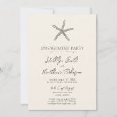 Invitation Fête de mariage moderne Starfish Beach (Devant)