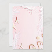 Invitation Fête de mariage moderne Starfish Palm Beach (Dos)