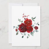 Invitation Fête de mariage noir et rouge (Dos)
