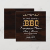 Invitation Fête de mariage occidental BBQ pour couples (Devant / Derrière)