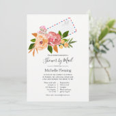 Invitation Fête de mariage ou de naissance Wildflower Spring (Debout devant)