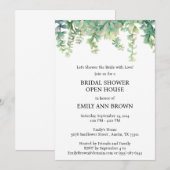 Invitation Fête de mariage ouverte dans la verdure  (Devant / Derrière)