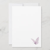 Invitation Fête de mariage papillon fleur sauvage (Dos)