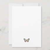 Invitation Fête de mariage papillon floral (Dos)