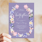 Invitation Fête de mariage Papillon Violet