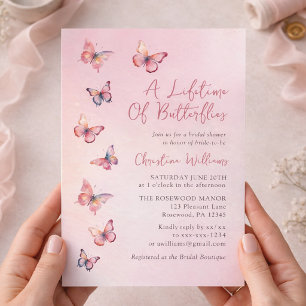 Invitation Fête de Mariage Papillons à Toute une Vie