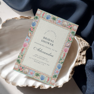 Invitation Fête de mariage Pastel Coastal