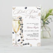 Invitation Fête de mariage Perles et Prosecco (Debout devant)