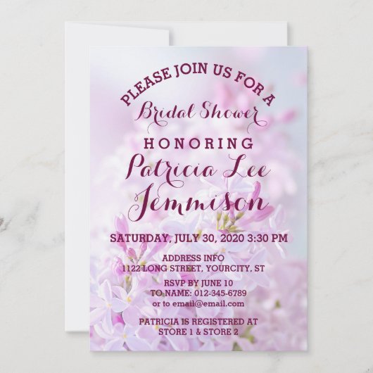 Invitation Fête de mariage personnalisable (Devant)