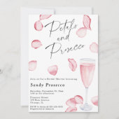 Invitation Fête de mariage Petals & Prosecco (Devant)