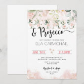 Invitation Fête de mariage Petals Prosecco Wine (Devant / Derrière)