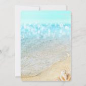 Invitation Fête de Mariage Plage Coquillages Sable (Dos)