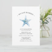 Invitation Fête de mariage post-plage Étoile de mer (Debout devant)