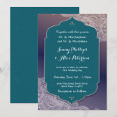 Invitation Fête de mariage pour bijoux de henné et nuits arab (Devant / Derrière)