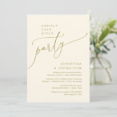 Invitation Fête de Mariage Pour Toujours, Dîner de Réception  (Debout devant)