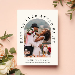 Invitation Fête de Mariage « Pour Toujours Heureux » Arche Ph