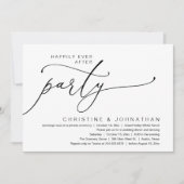 Invitation Fête de mariage "Pour toujours heureux", Dîner de (Devant)
