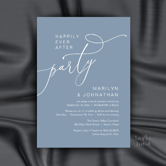 Invitation Fête de Mariage Pour Toujours, Réception de Dîner