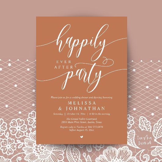 Invitation Fête de Mariage Pour Toujours, Réception de Mariag