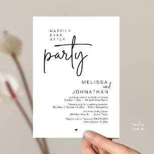 Invitation Fête de Mariage pour Toujours, Réception de Mariag
