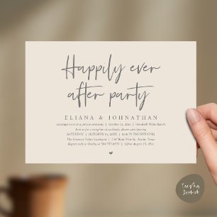 Invitation Fête de Mariage Pour Toujours Réception de Mariage