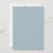 Invitation Fête de mariage poussiéreuse bleue (Dos)