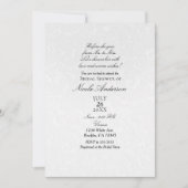 Invitation Fête de Mariage Princesse Blanc Broderie Anglaise (Devant)