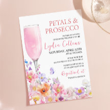 Fête de Mariage Prosecco Pétales Floraux Rose
