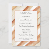Invitation Fête de mariage rayée Latte de citrouille (Devant)
