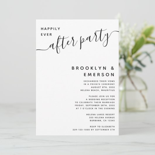 Invitation Fête de mariage réception Mariage heureux pour tou (Debout devant)