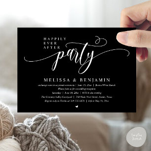 Invitation Fête de Mariage, Réception Moderne Minimaliste