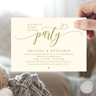 Invitation Fête de Mariage, Réception Moderne Minimaliste