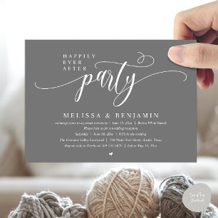 Invitation Fête de Mariage, Réception Moderne Minimaliste
