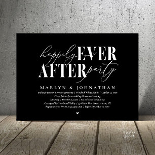 Invitation Fête de mariage Romance Mariage Heureux pour toujo