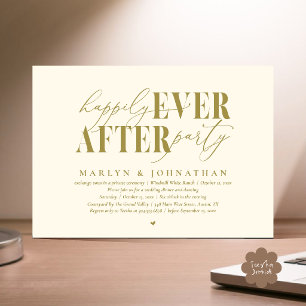 Invitation Fête de mariage Romance Mariage Heureux pour toujo
