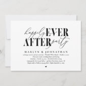 Invitation Fête de mariage Romance Mariage Réception Happily (Devant)