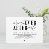 Invitation Fête de mariage Romance Mariage Réception Happily (Debout devant)