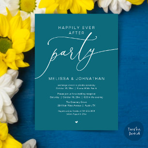 Invitation Fête de mariage Romance Mariage Réception Happily 